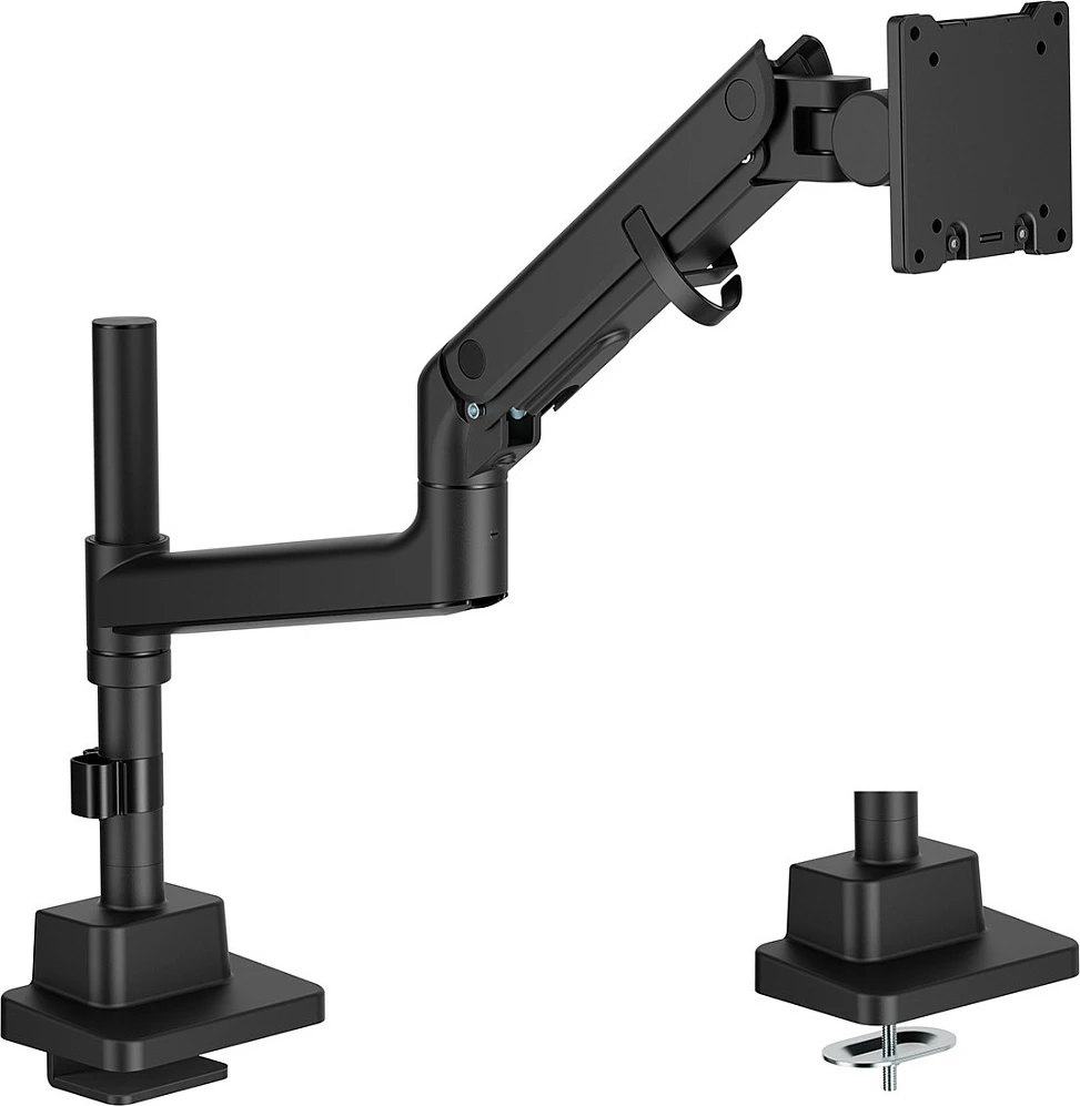 Mbajtëse monitori Digitus Single Monitor Mount, deri 57", 27 kg, VESA 75x75/100x100, clamp, e zezë
