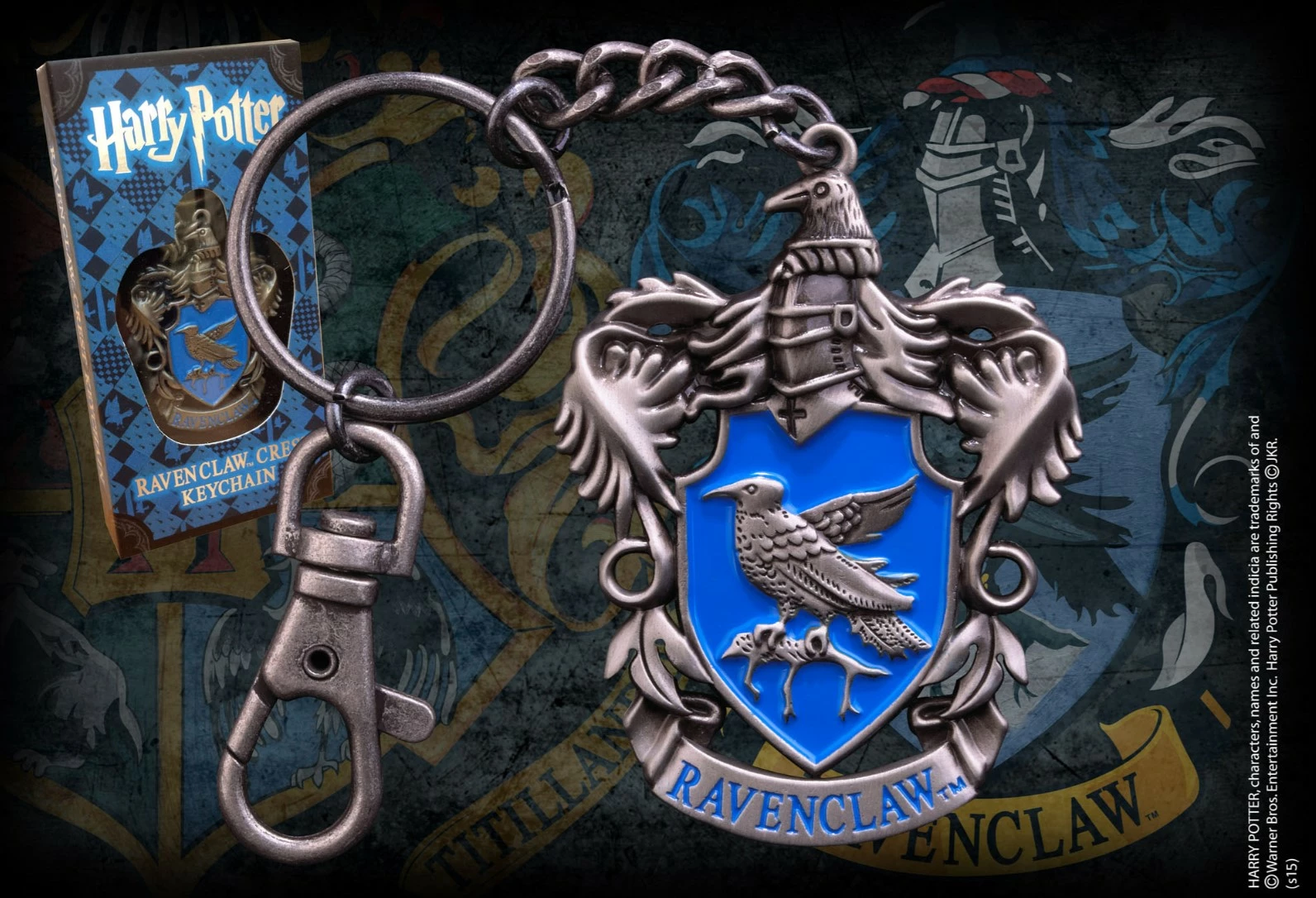 Varëse çelësash Noble Collection Harry Potter Ravenclaw Crest, metal me smalt, blu, me kuti