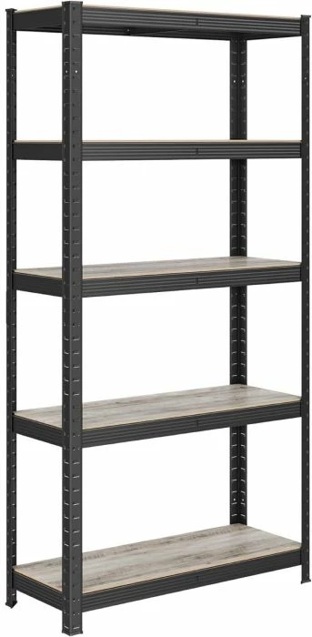 raft magazinimi SONGMICS GLR050B11, 50 x 100 x 200 cm, 5 rafte, 870 kg, industrial, natyral/zi