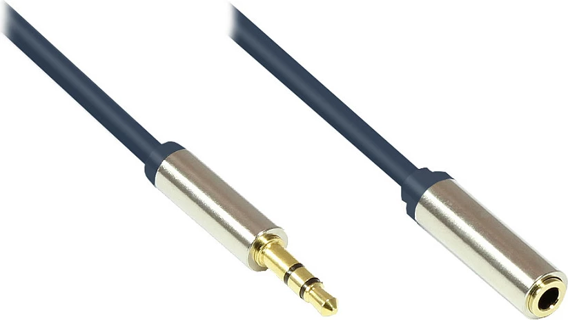 Kabllo zgjatëse audio GoodConnections 3.5mm (Mashkull-Femër) 3-polëshe, 1m, blu