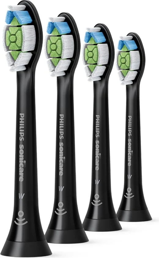 Koka zëvendësuese për furçë dhëmbësh Philips HX6064/88 Optimal White, 4 copë, e zezë