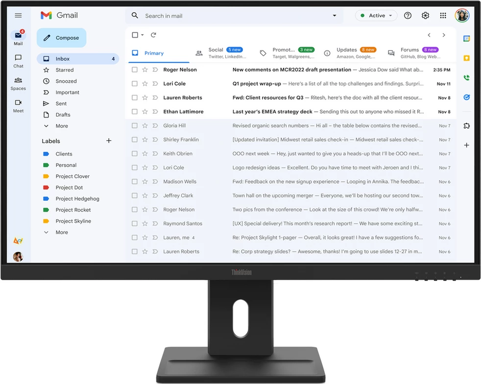 Monitor Lenovo ThinkVision E27-40 27", 64BCMAT4EU, e zezë