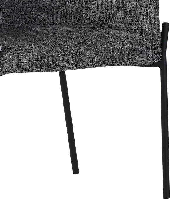 Karrige Tolerse Inart, ngjyrë gri e lehtë, këmbë metalike të zeza, 58x57x80cm