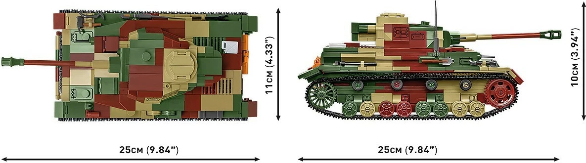 Set blloqesh Cobi Klocki WWII PzKpfw IV Ausf. G, 1107 pjesë, Kamuflazh