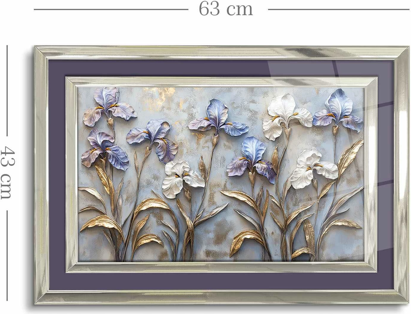 Pikturë dekorative me kornizë, Wallity, shumëngjyrëshe, 43x65cm, 1 copë