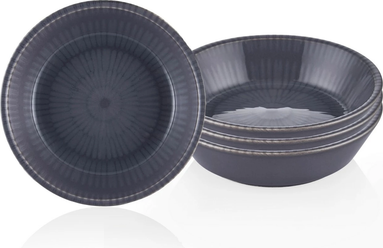 Set 4 pjataza për meze, Hermia, gri, NON0013