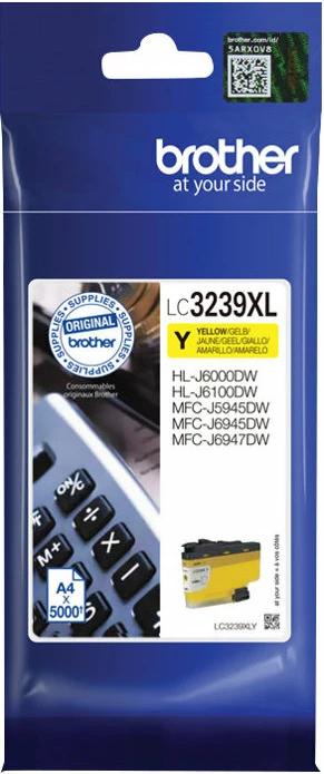 Toner Brother LC3239XLY, Yellow, high yield, për printer Brother HL-J6000DW/HL-J6100DW/MFC-J5945DW/MFC-J6945DW/MFC-J6947DW