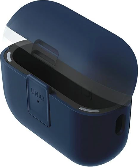 Mbështjellës UNIQ Clyde Lock Case për AirPods Pro 2, kaltër-gri e errët
