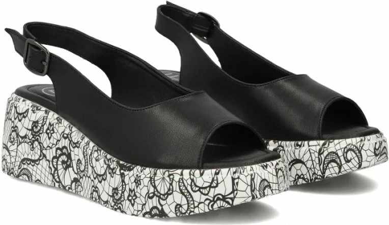 Sandale me platformë Filippo DS7580, të zeza