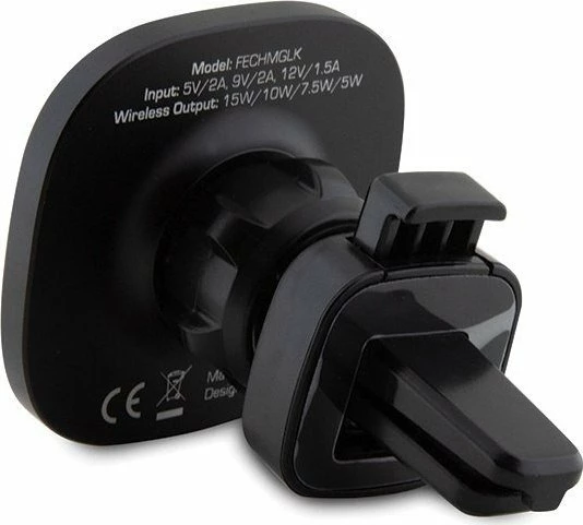 Mbajtës magnetik me karikim wireless për makinë Ferrari MagSafe 2023 Collection 15W USB-C, i zi, set me kabllo USB-C