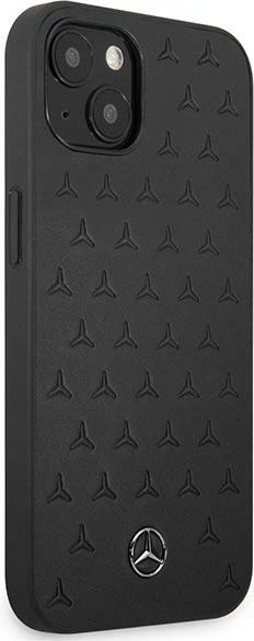 Mbështjellës Mercedes MEHCP13SPSQBK për iPhone 13 mini 5.4", lëkurë, i zi