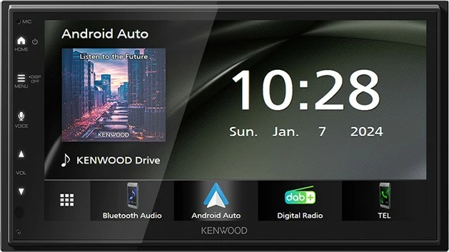 Radio multimedia Kenwood DMX6523DAB, 6.8 inç, Bluetooth, Android Auto, Apple CarPlay, e zezë