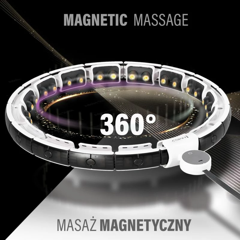 Hula hop HMS HHM16 me magnet dhe peshë, i bardhë me numërues