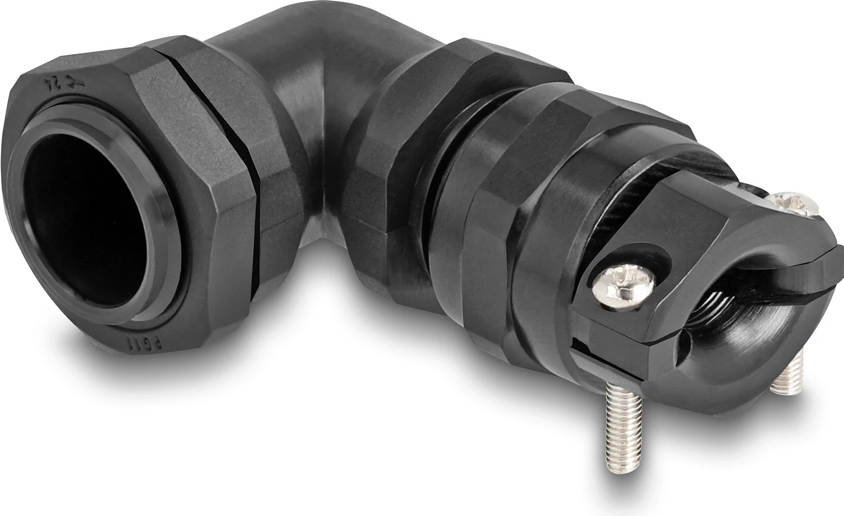 Glandë kablli DeLOCK PG11 90°, IP68, për kabllo 5-10 mm, e zezë