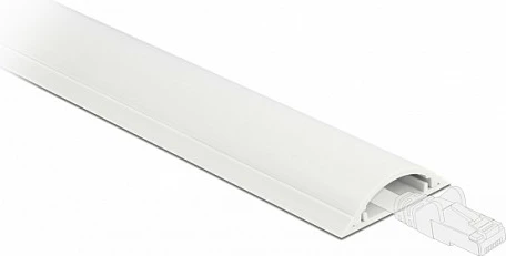 Kanal kabllosh DeLOCK 30x8 mm, 1 m, vetëngjitës, PVC, i bardhë