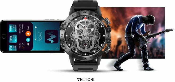 Smartwatch VELTORI unisex, e zezë
