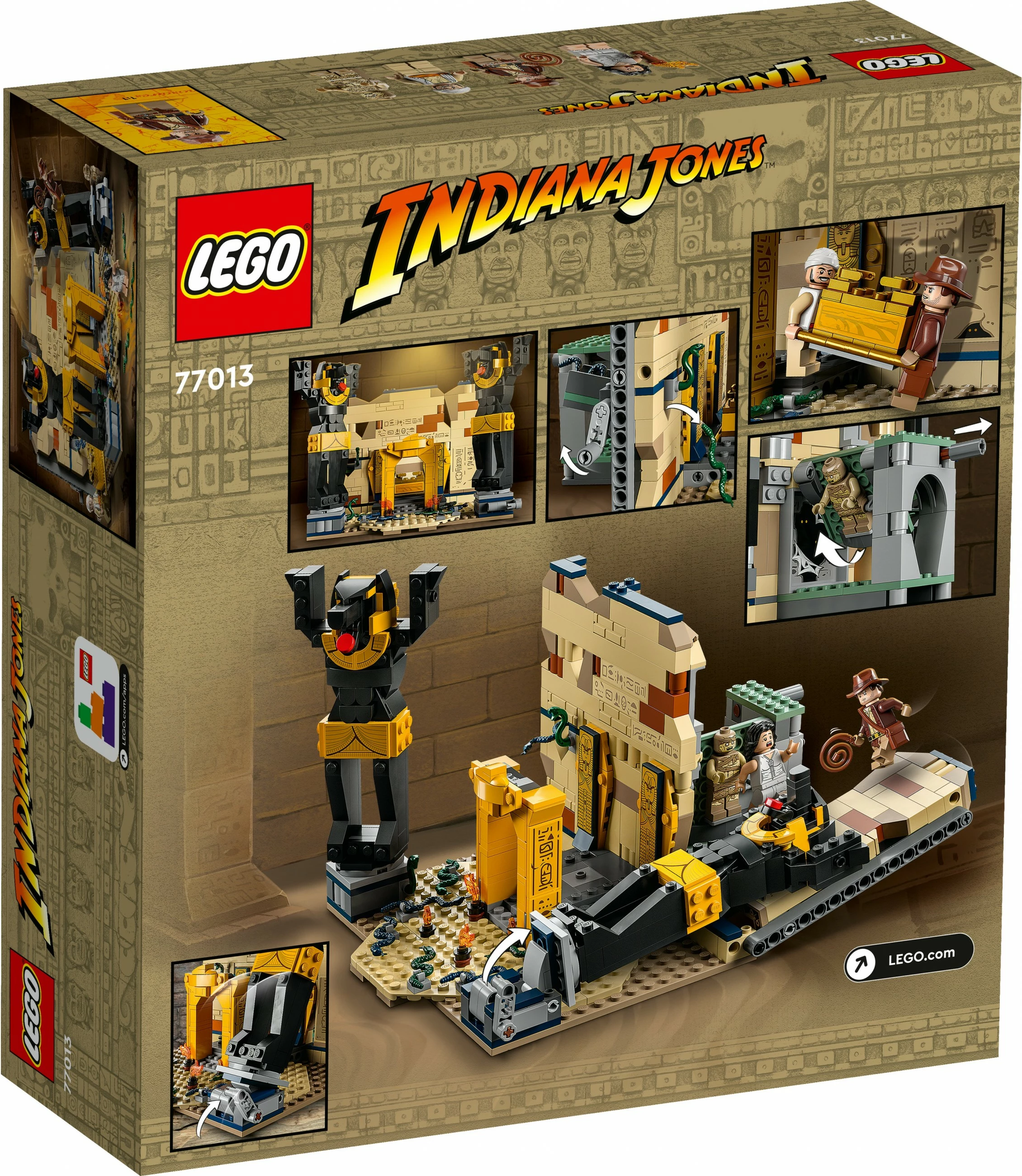 Set ndërtimi LEGO Indiana Jones 77013, Escape from the Lost Tomb, shumëngjyrësh