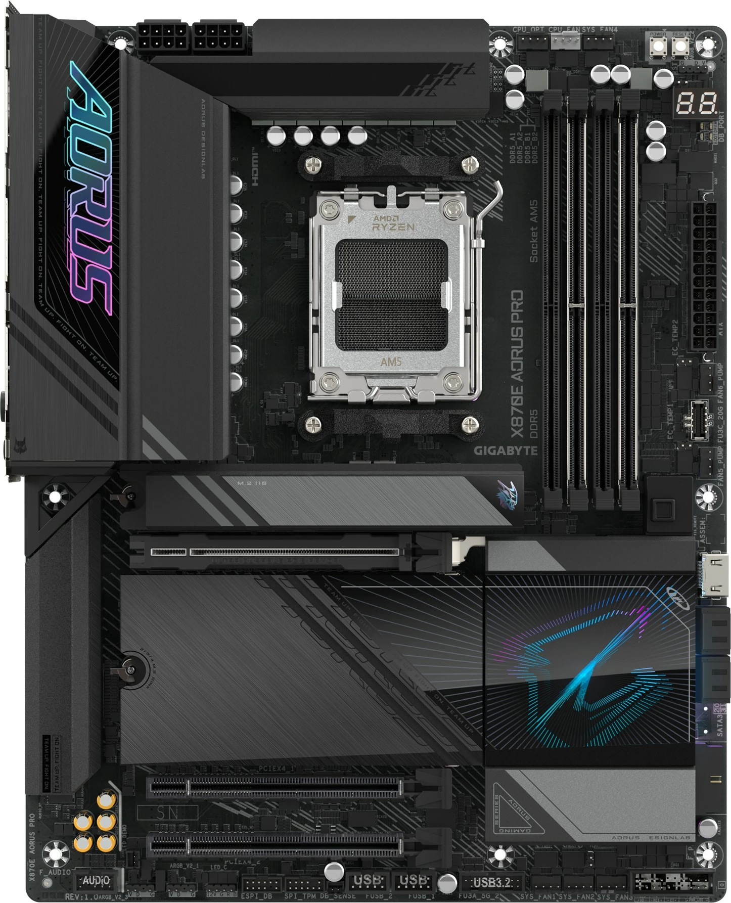 Pllakë amë Gigabyte X870E AORUS PRO, Socket AM5, DDR5, Wi-Fi 7