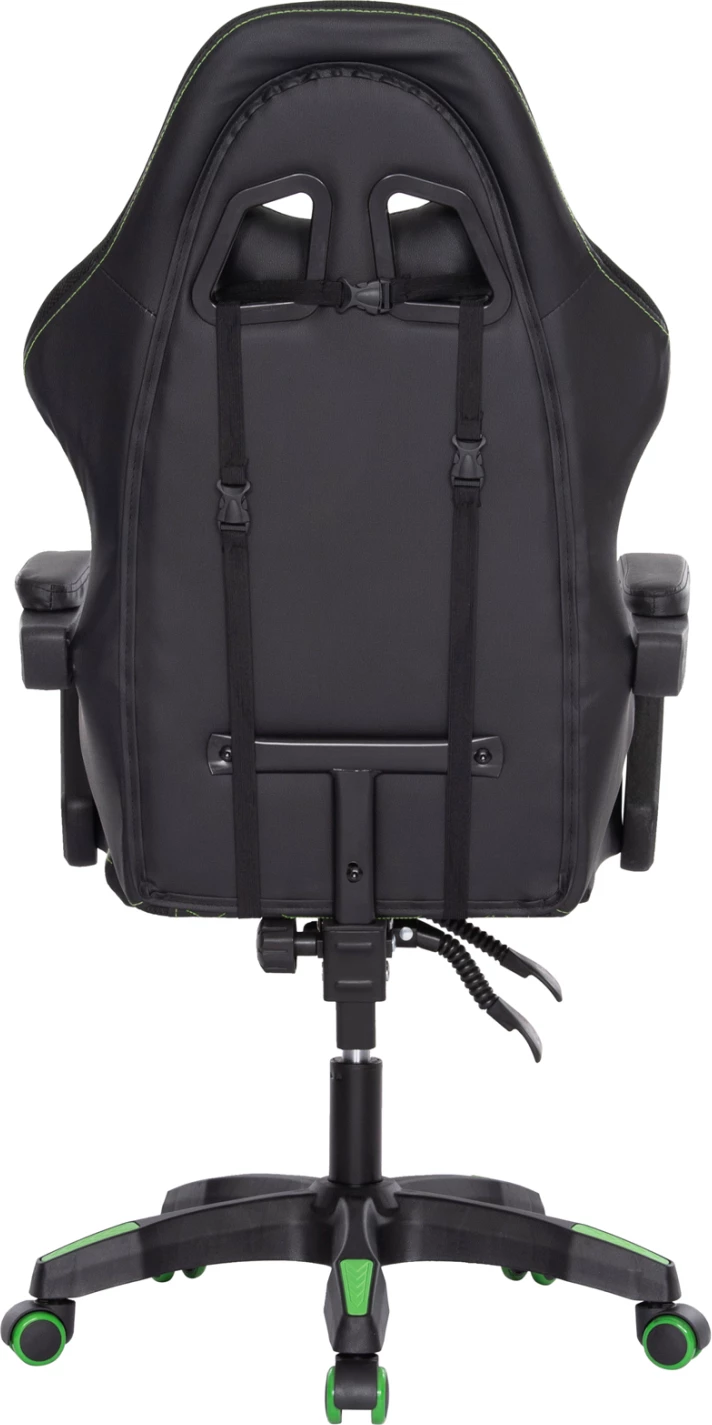 Karrige gaming LOOT FH1204, e zezë-gjelbër, PVC & najlon, 51x49x125H cm