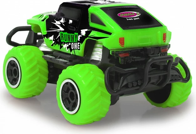 Monster truck me telekomandë Jamara Runny One, 1:43, 27 MHz, NiMH 2400 mAh, drita, i gjelbër