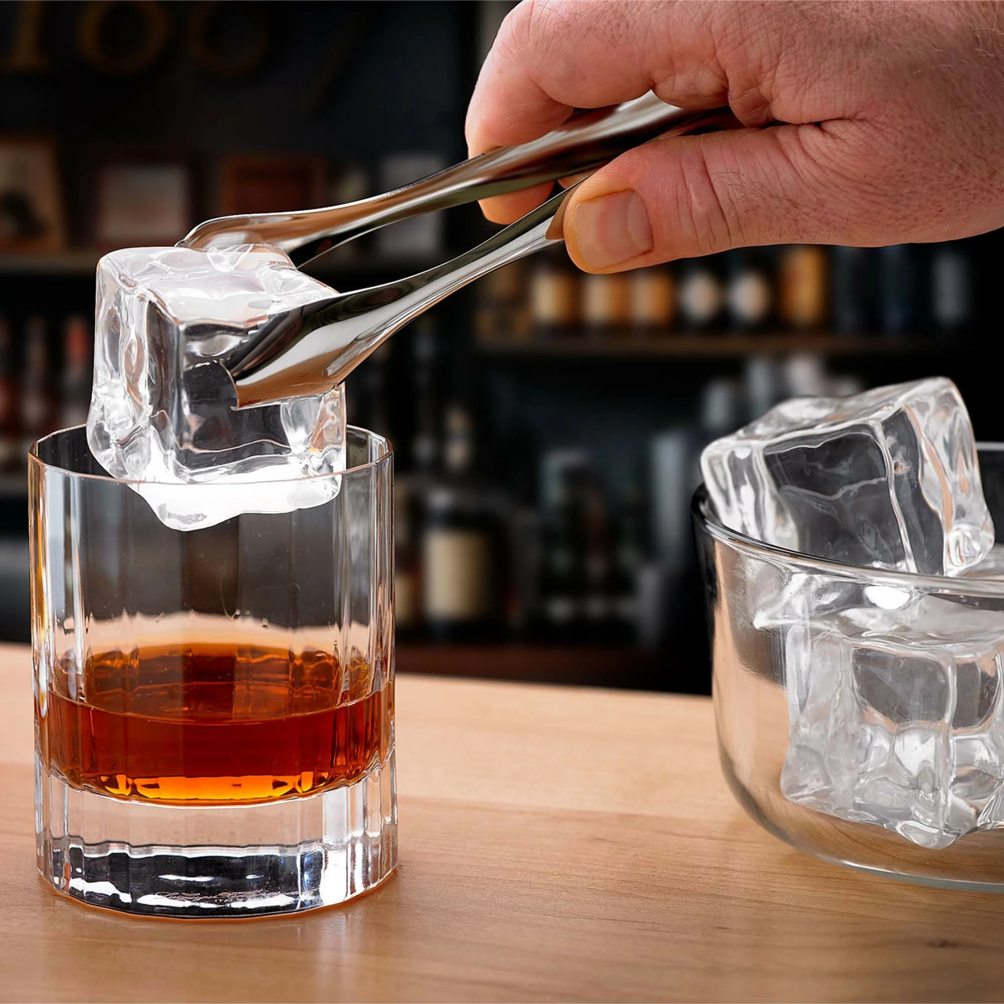 Thyes akulli, BarFly, Deluxe, 203 mm, dorezë druri katrore, argjend/kafe