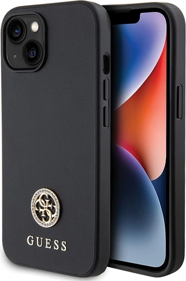 Mbështjellës Guess GUHCP15MPS4DGPK për iPhone 15 Plus 6.7", i zi, hardcase