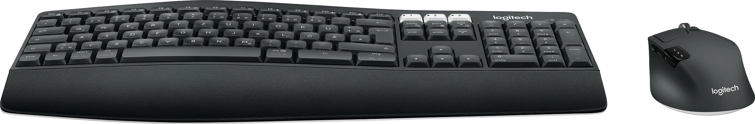 Tastierë dhe maus Logitech MK850 RF Wireless + Bluetooth, QWERTZ, e zezë