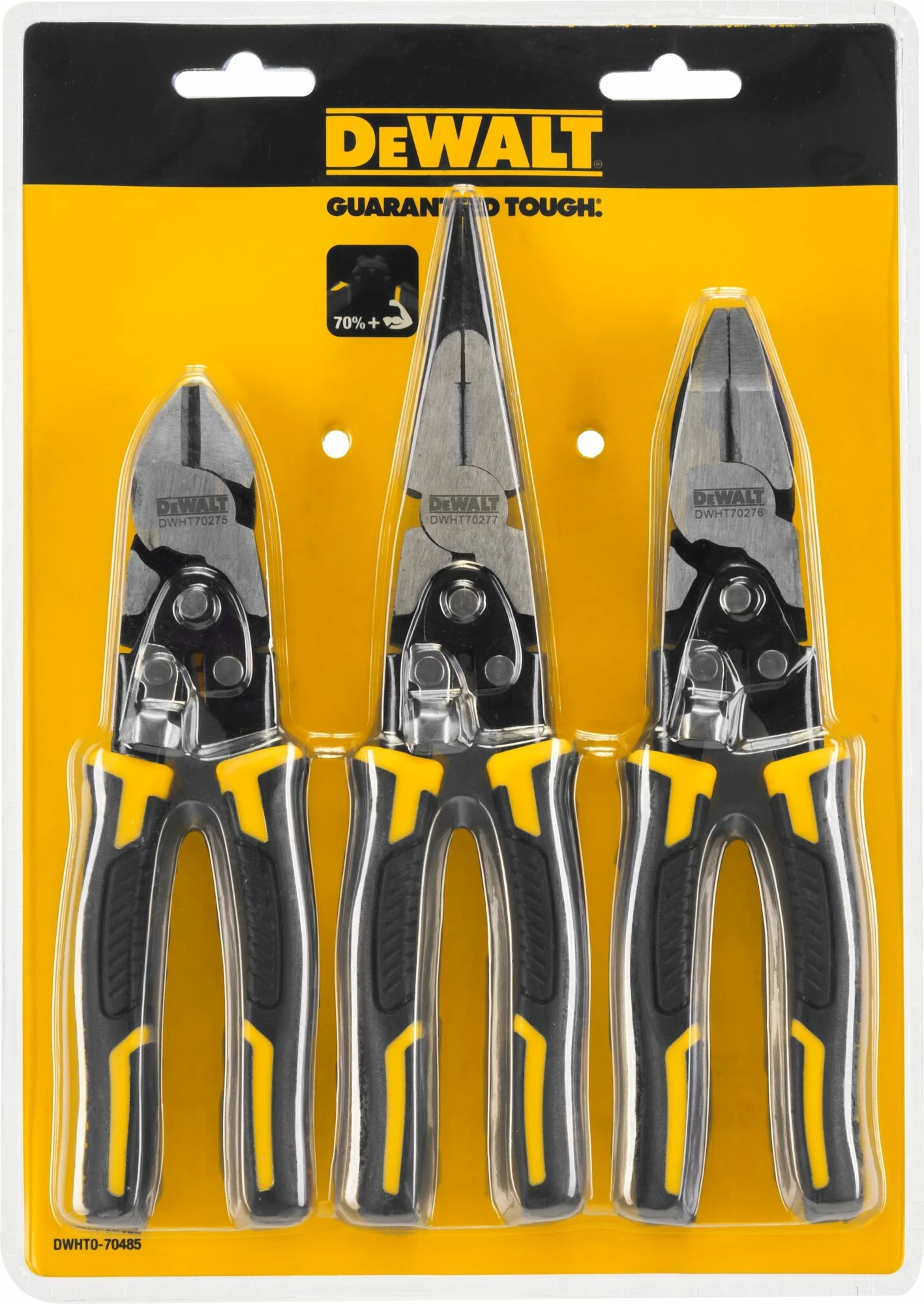 Set klešta Dewalt DWHT0-70485 3 copë, zi/verdhë