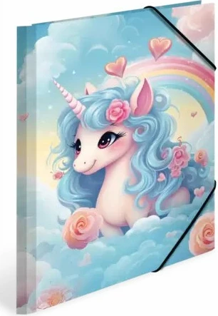 Dosje elastike HERMA Happy Unicorns, A4, karton, shumëngjyrëshe