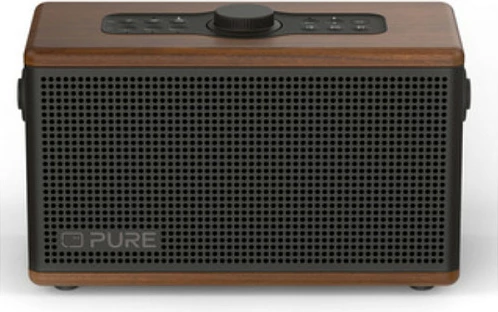 Altoparlant Bluetooth portativ PURE Classic Aura, 40W, 5000mAh, dritë ambienti, walnut/brown