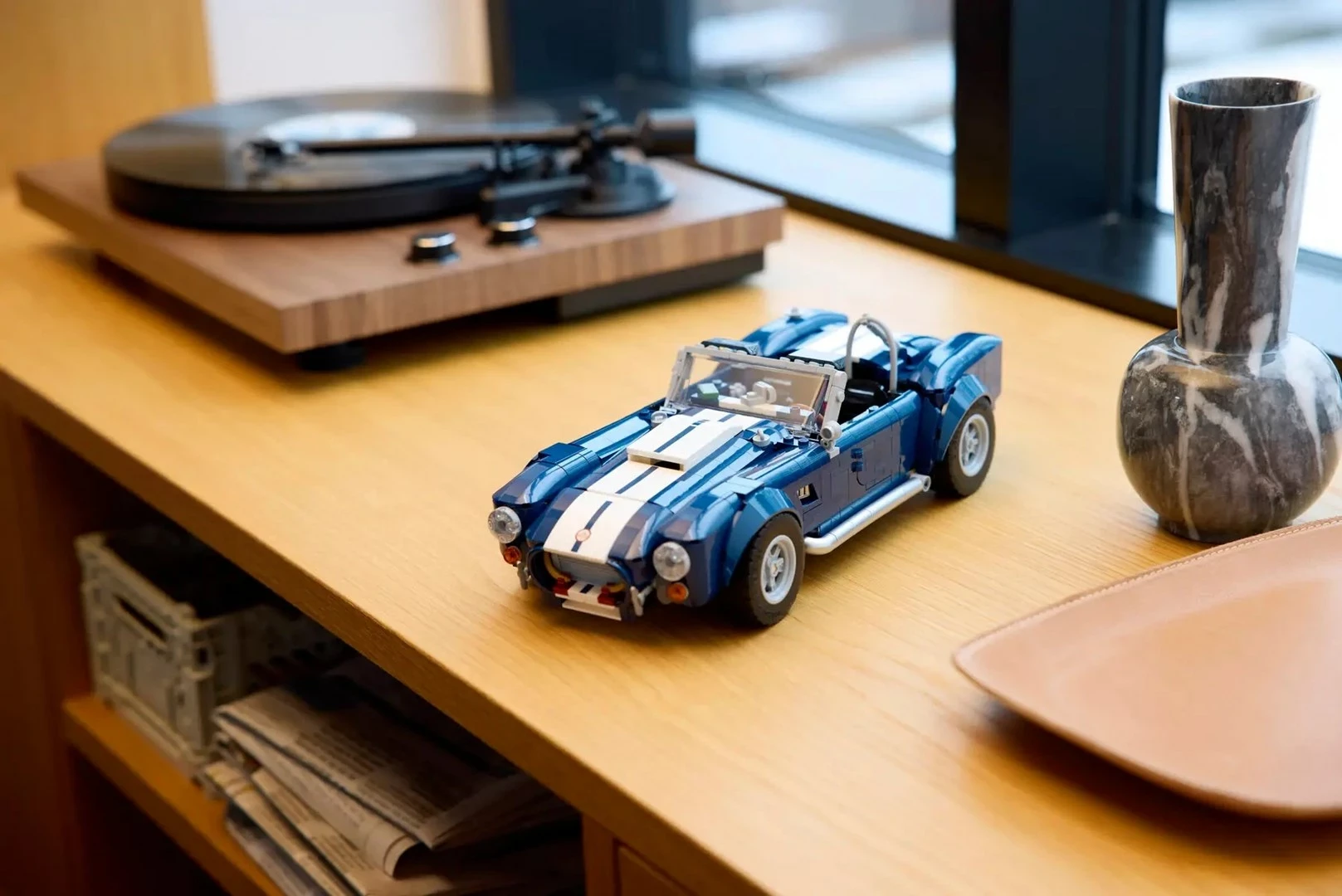 Set LEGO ICONS Shelby Cobra 427 S/C, 10357, për të rritur, Blu