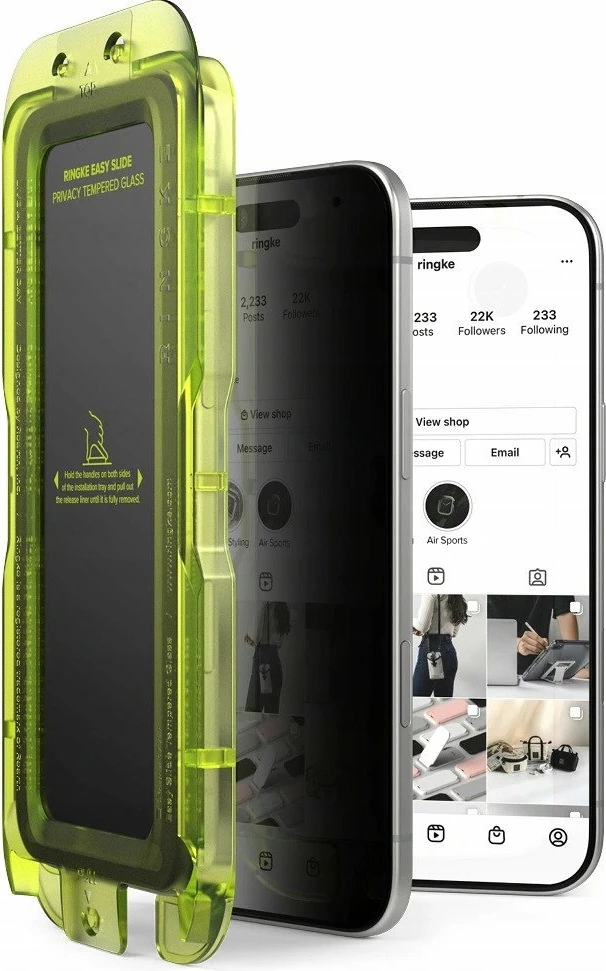 Xham privatësie Ringke Easy Slide për Apple iPhone 17 Air, 2 copë