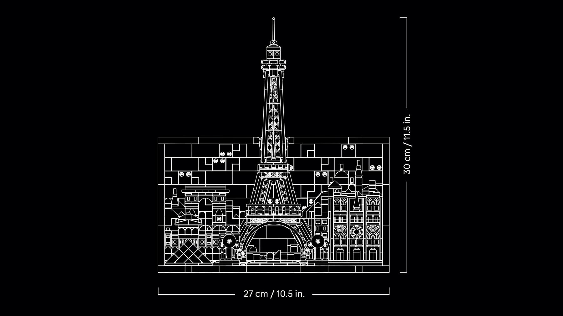 Set LEGO Architecture Paris – City of Love 21064, 958 copë