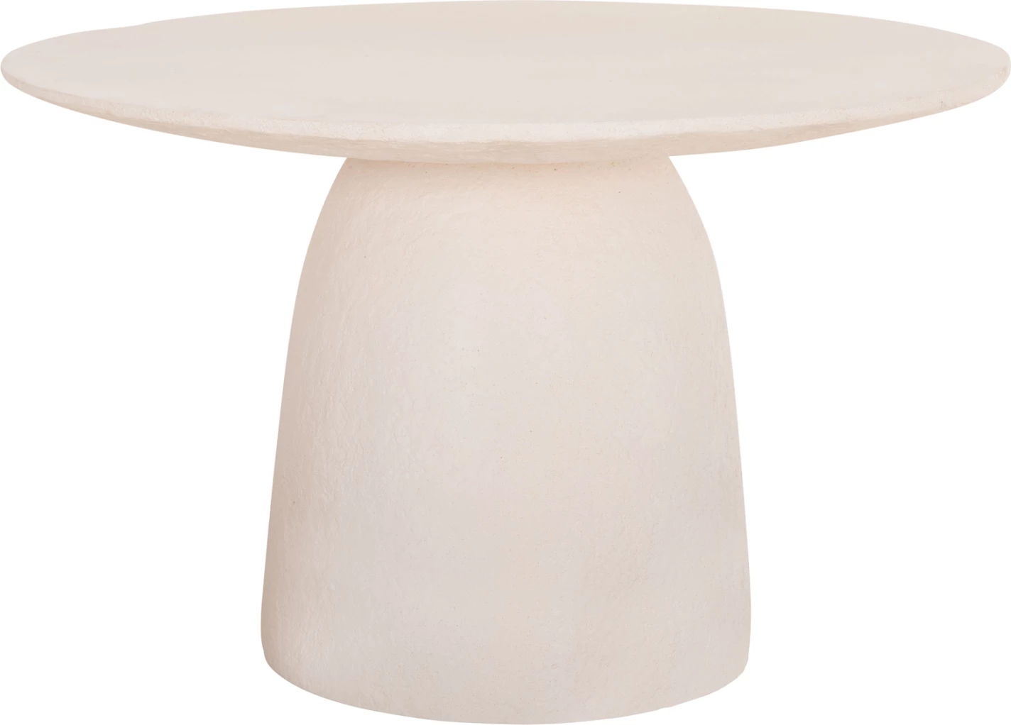 Tavolinë ngrënieje e rrumbullakët SEPPO, fibër-cement, e bardhë, FH18154.02, 119.5x75.5cm