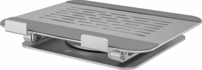 Stativ laptopi ICYBOX IB-NH300-R, deri 17\", rregullueshëm, rrotullim 360°, alumini, argjendtë