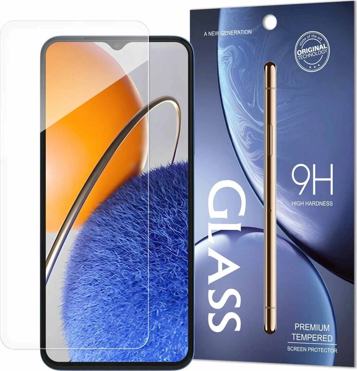 Mbrojtëse ekrani xham i kalitur Hurtel Standard Tempered Glass Cover për Huawei Nova Y61 9H, set me leckë pastrimi dhe sticker pluhuri