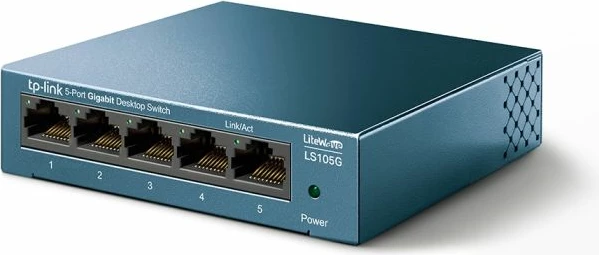 Switch TP-LINK LS105G 5-port Gigabit, i kaltër