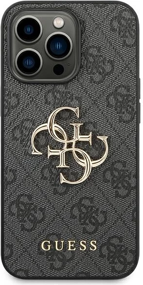 Mbështjellës Guess GUHCP14X4GMGGR për iPhone 14 Pro Max 6.7", hardcase, gri