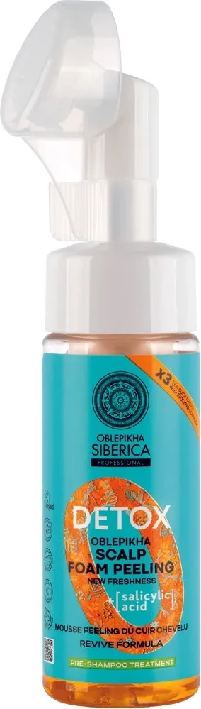Shkumë peeling për skalp Natura Siberica Oblepikha Detox për femra 150ml
