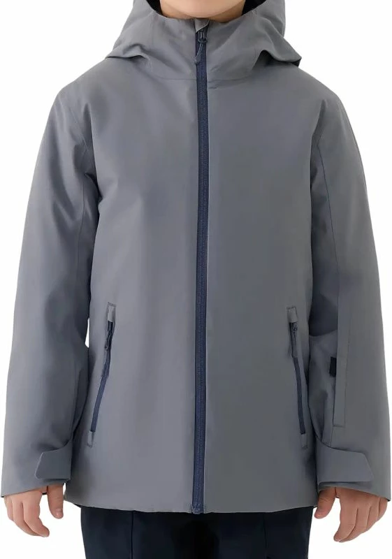 Jakne skijimi për djem 4F, gri
