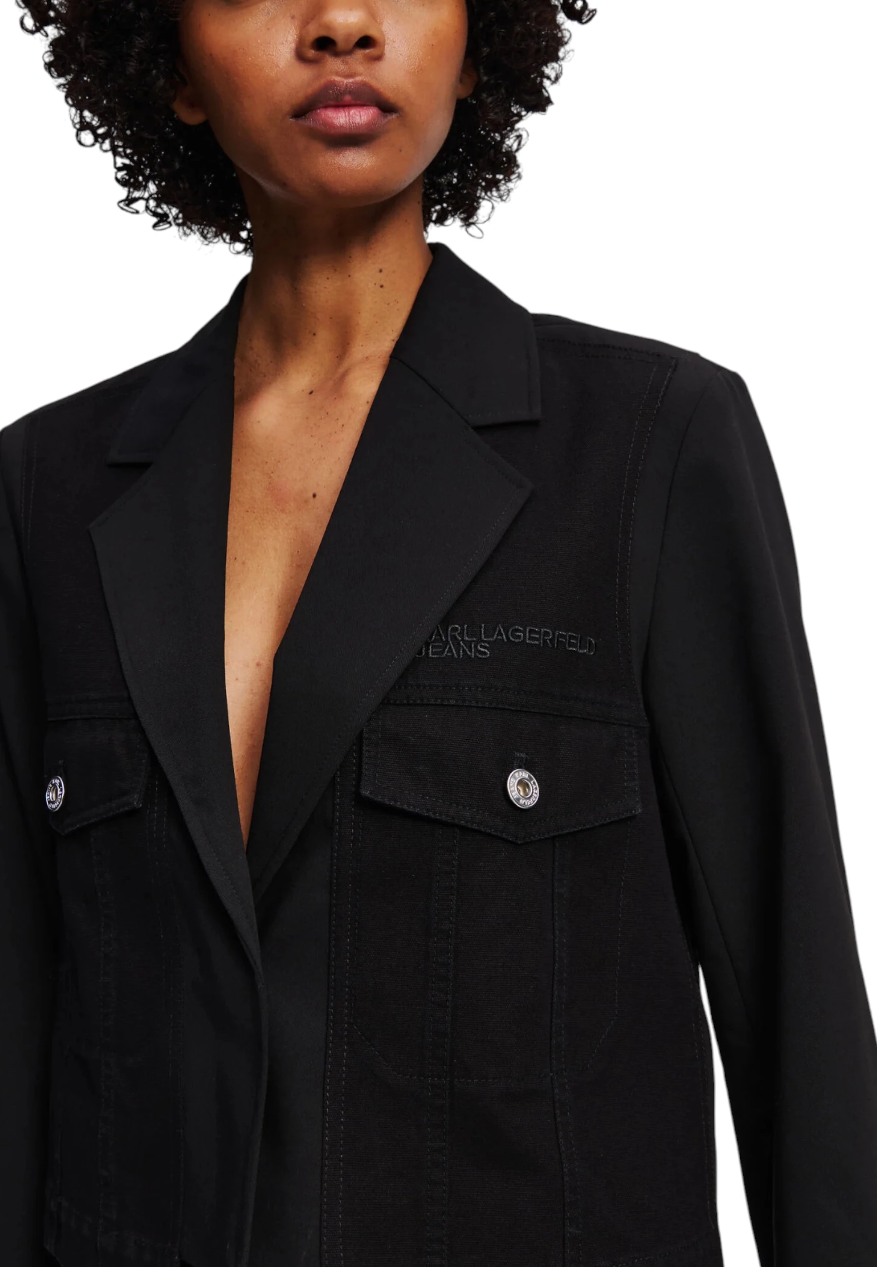 Blazer për femra Karl Lagerfeld Jeans KLJ Utility Blazer A3W14019, e zezë [Madhësia: S]