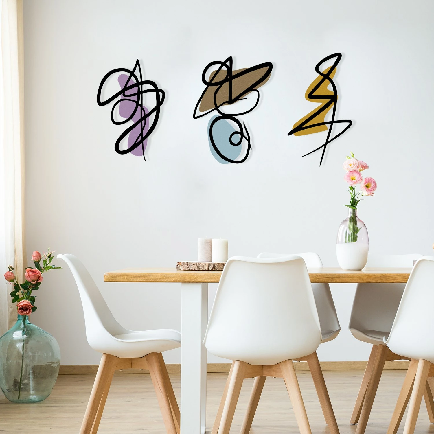 Aksesor dekorativ metalik për mur, Wallity Artifice, shumëngjyrësh