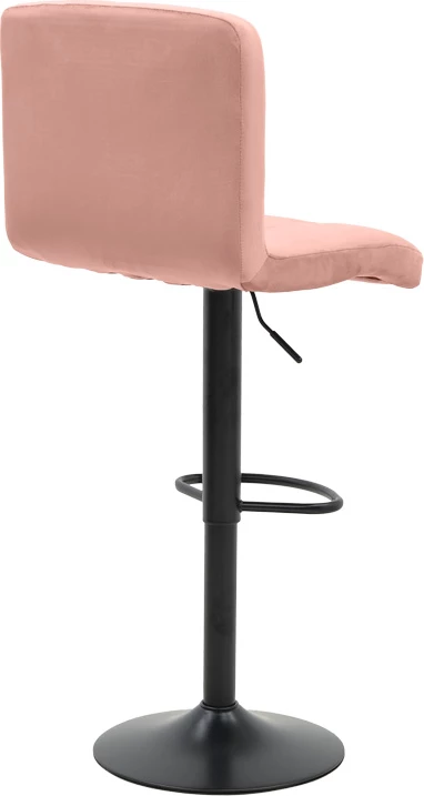 Karrige për bar Remina, lartësi e rregullueshme, kadife ngjyrë mollë e kalbur, bazë e zezë mat, set 2 copë, 44x44x112cm