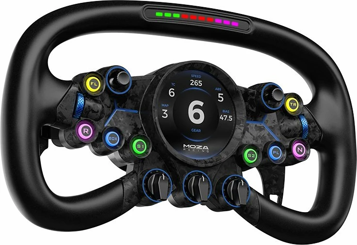 Timon garash MOZA Racing Vision GS RS064, 310 mm, ekran 2.85\", 19 butona, pa kabllo, i zi