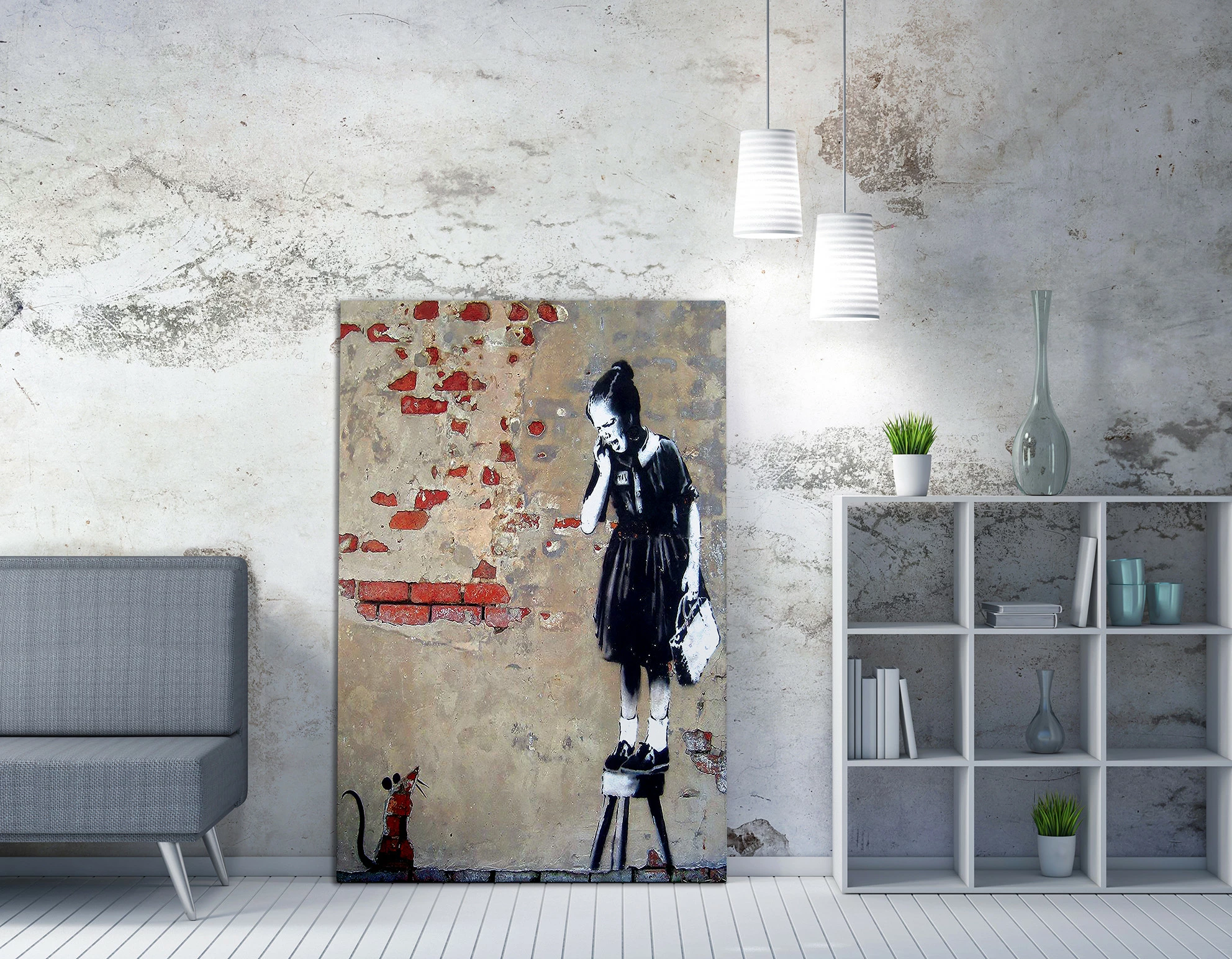 Pikturë dekorative në kanavacë, Banksy, shumëngjyrëshe, WY23, 50x70cm
