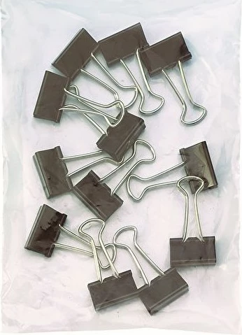 Kapëse letre WEDO 25 mm, 12 copë, e zezë