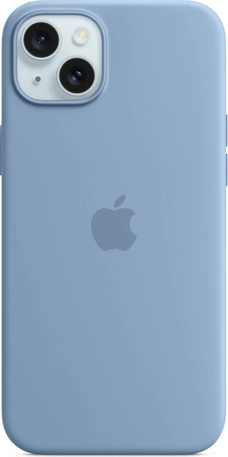 Mbështjellës Apple për iPhone 15 Plus, silikon, MagSafe, 6.7 inch, kaltër