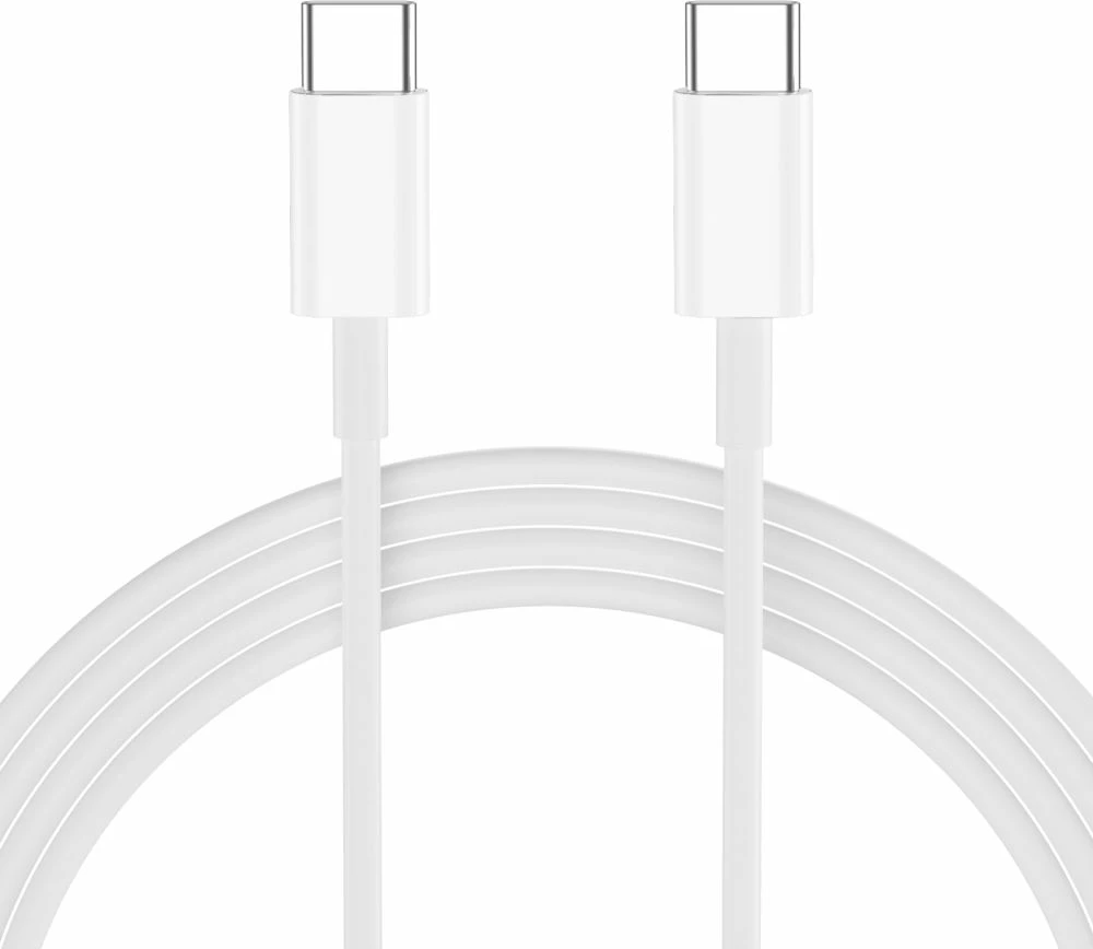 Karikues muri Tech-Protect NCA45W-GAN 45W 2-port (USB-C PD 3.0 + USB-A QC 3.0), me kabllo USB-C në USB-C 1 m, i bardhë