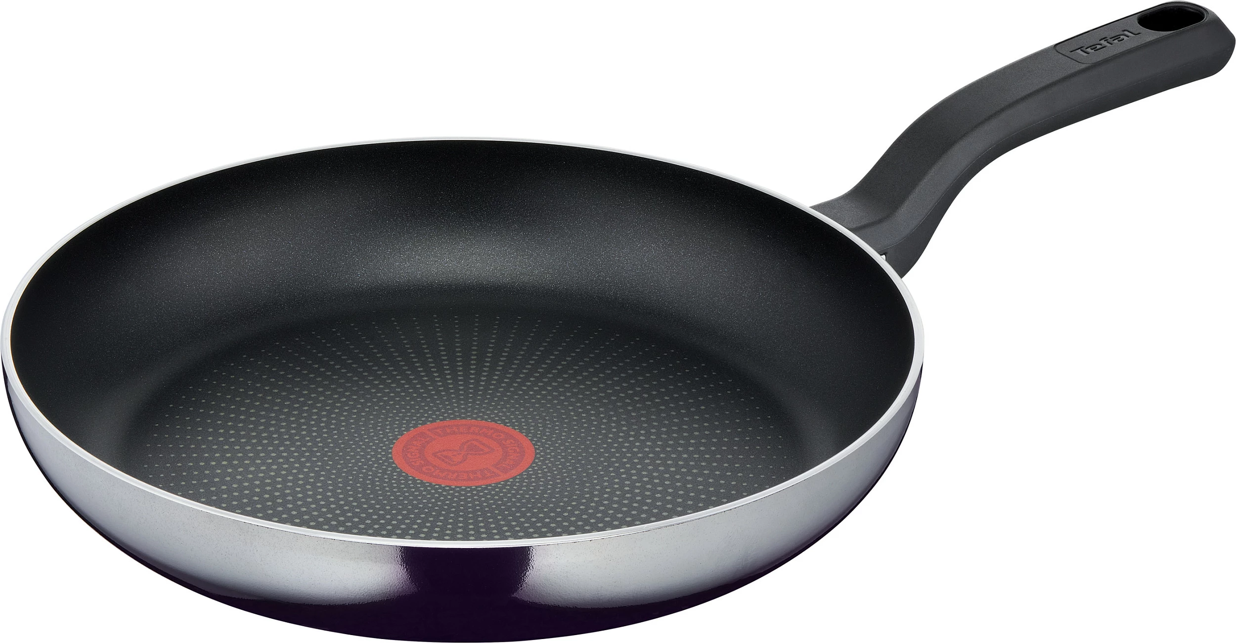 Tigan Tefal Resist 28 cm, veshje titani, Thermo-Spot, i zi