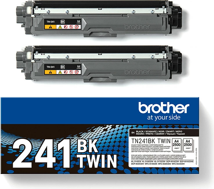 Toner Brother TN241BK TWIN, 2 copë, 2500 faqe, i zi
